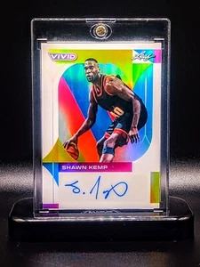 Shawn Kemp Auto 5 /25 2023 Leaf Vivid Supersonics SSP BA-SK1 - Picture 1 of 2