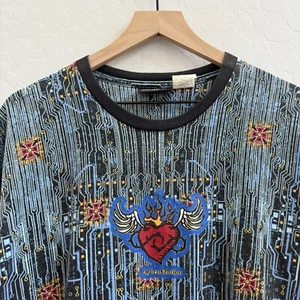 Vintage Y2K No Boundaries Skate Cyber AOP Shirt - Picture 1 of 4
