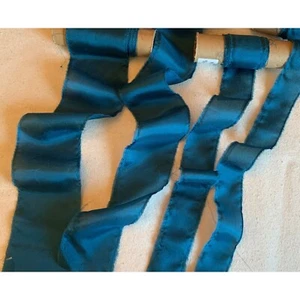 Teal Blue 100% Silk Habotai Ribbon ( 4 Widths to choose from) - Picture 1 of 2