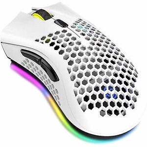 Wireless Mouse Wireless USB Gaming RGB LED 1600DPI Ergonomic Game PC Buttons