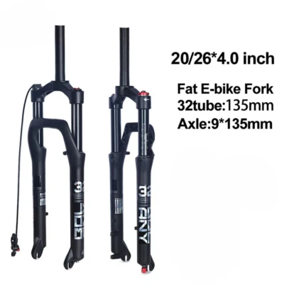 Cerchio 26/20 pollici Fat Snow E-bike sospensione pneumatica bici fatbike 135 mm QR forcella anteriore - Immagine 1 di 4