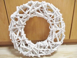 Weidekranz / Türkranz / Dekokranz / Tischkranz Weiß 50 cm groß - Bild 1 von 2