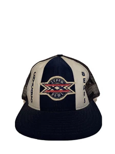 Vintage Chicago Bears AJD Lucky Stripes NFL 80s Super Bowl Snapback Cap Hat Sz L - Picture 1 of 11