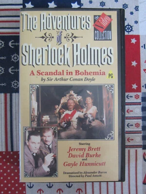 THE ADVENTURES OF SHERLOCK HOLMES A SCANDAL IN BOHEMIA STARRING JEREMY BRETT VHS Foto 1 de 4