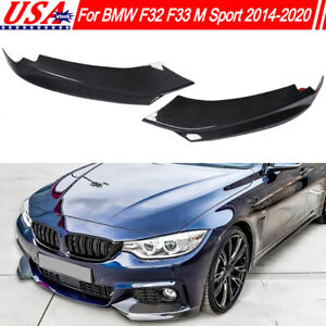 For BMW F32 F33 F36 430i M Sport 2014-2020 Carbon Fiber Look Front Splitter Lip