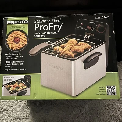 Fritadeira Presto ProFry de aço inoxidável nova na caixa. - Imagem 1 de 3
