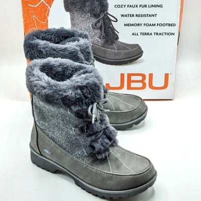 Bota de invierno forrada de piel para mujer JBU by Jambu "Colorado" (gris oscuro) NUEVA elige la talla Foto 1 de 4