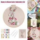 Bunny in Bloom Easter Embroidery Kit (A)20cm (diameter) Z1H7