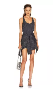 Alexander Wang Popeline Taille binden Strampler Damen 6 schwarz kariert Shorts Tank NEU $ 795 - Bild 1 von 20