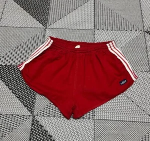 Vintage ADIDAS West Germany Sprinter Shorts D5 70s Retro Running Cotton Red Sz 5 - Picture 1 of 10