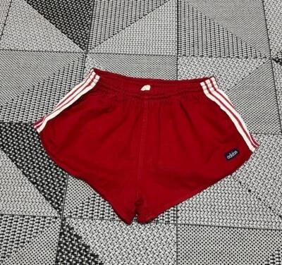 Vintage ADIDAS West Germany Sprinter Shorts D5 70s Retro Running Cotton Red Sz 5 - Image 1 of 4
