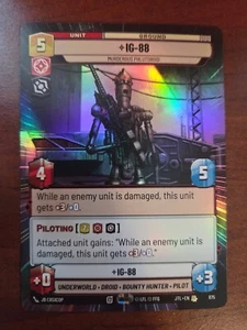 Star Wars Unlimited Jump To Lightspeed Hyperspace Foil IG-88 875 R - Foto 1 di 1