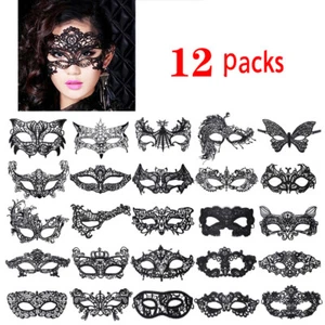 Halloween Elf ears Lace Eye Face Mask Cosplay Masquerade Party Halloween Costume - Picture 1 of 17