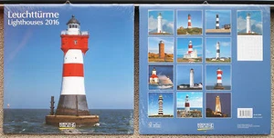 Leuchttürme 2016 Wandkalender Ferienterminen Leuchtturm Lighthouses ovp Korsch - Bild 1 von 1