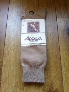 Alpaca Thermal Socks  Beige Size 10 and Up - Picture 1 of 2