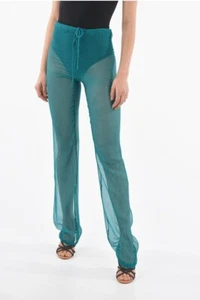 Dries Van Noten Silk Pacha Trousers Size 40 US 8 Womens Green Pants $595 - Picture 1 of 13