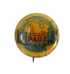 Vintage 1896 Page Fence Giants Pre Negro League Baseball Adrian MI Pinback - Picture 1 of 4