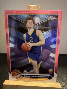 2023-24 Topps Chrome Basketball Brandin Podziemski Magenta Refractor #190 - Bild 1 von 2