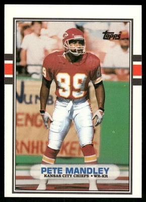 Pete Mandley 1989 Topps Traded #12T Kansas City Chiefs - Image 1 of 2