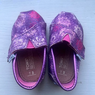 Estampado Floral Morado y Rosa Infantil Niñas Talla 3 Brillante  Foto 1 de 3