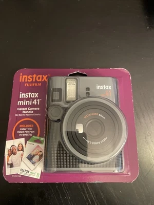 Fujifilm Instax Mini 41 Instant Film Camera Bundle Black Includes Mini Film Pack - Image 1 of 2