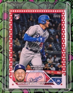 MICHAEL BUSCH 🔥 Independence Day /76 🔥 2023 Topps Update US66 RC Rookie Debut - Picture 1 of 2