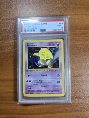 1999 Pokemon - 1st Edition Shadowless Drowzee Base Set 49/102 - PSA 9 MINT!! - Image 1 of 2
