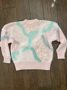 90s Vintage Jaclyn Smith Pastel Sweater size Small Coquette - Bild 1 von 7