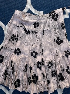 Marc Jacobs Silk Skirt Size 6 Circa Late 90’s Early 2000’s Floral Taupe - Image 1 of 4