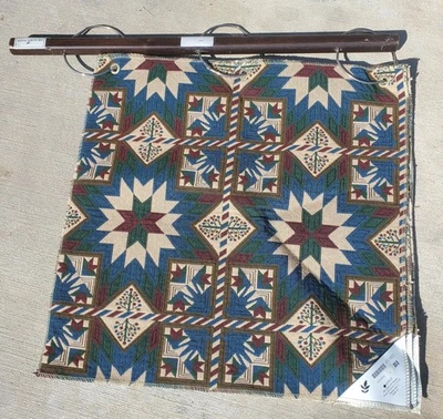 VTG Hickorycraft Furniture Fabric Samples 7 Swatches 25"x25" w/ Holder Quilt  - Image 1 of 4