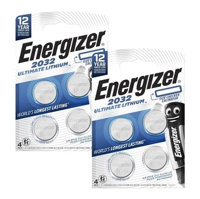8 Energizer CR2032 Ultimate Lithium Batteries 4Bl 3V Button Cells Exp 2035 4Bl - Image 1 of 4