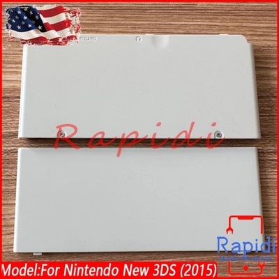 Top + Bottom Case Faceplates Housing Shell Cover White For Nintendo New 3DS 2015 - Image 1 of 4