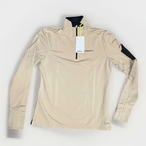 Craft Sportswear SubZ Pullover Men M Ecru Warm Midlayer Running Top Retail $100 - Picture 1 of 9
