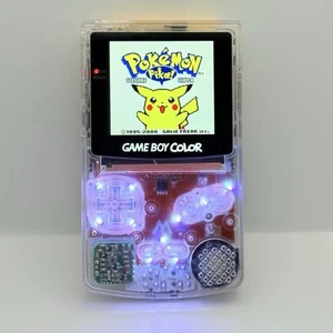 NINTENDO GAME BOY COLOR IPS V3 - FULL CLEAR / TRASPARENTE - MENÙ OSD + LED TASTI - Imagen 1 de 11