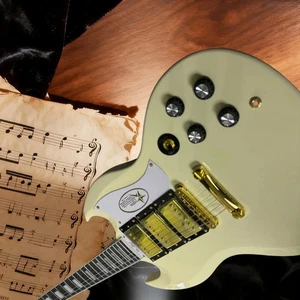 Electric Guitar Cream Yellow SG HHH Pickup 6 String Rock Jazz Style - Picture 1 of 8