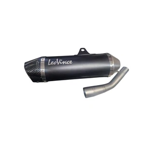 14023 MARMITTA OMOLOGATA LEOVINCE NERO PER YAMAHA X-MAX 125 2006-2016,GRAFFIATA - Imagen 1 de 3