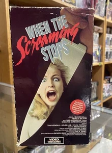 Vintage 1974 When The Screaming Stops VHS Horror 1990 Release Video Treasures - Imagen 1 de 3