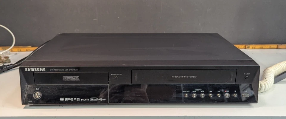 Samsung DVD-VR357 DVD Recorder VHS Player Combo For parts NO POWER - Image 1 of 4