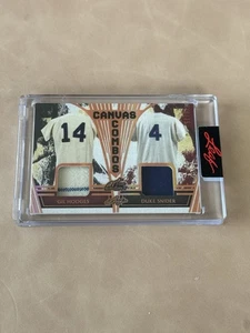 2023 Leaf Canvas Combos GAME USED Jersey Duke Snider & Gil Hodges - RARE #/25 - Picture 1 of 2