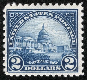 US Sc 572 Blue $2.00 1922 p.11x11 Original Gum Hinged - Picture 1 of 1