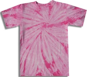 Size SMALL PINK Pinwheel Classic Hand-dyed TIE DYE T-SHIRT - Picture 1 of 2