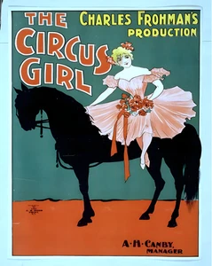 The Circus Girl Poster Equestrian Performer Wall Art- 12X16/16X20/18X24/24X36 - Picture 1 of 11