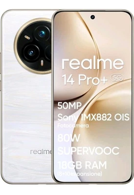 realme 14 Pro Plus 5G Smartphone, Cellulare , 8+ 256 GB, 6.83" Cameraphone
