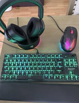 Gaming Keyboard, Wireless Mouse and Wireless Headphones Bundle $150 ($350 Value) - Image 1 of 4