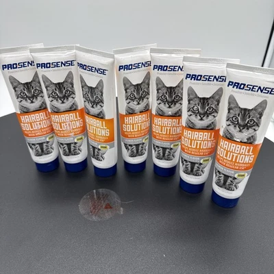 7 Prosense Hairball Solutions Eliminador de bolas de pelo para gatos Sabor a salmón 2,5 oz 8/24 Foto 1 de 4