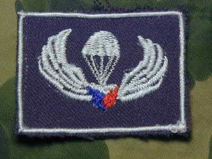 Philippines Basic Parachutist Jump Badge white border Airborne parachutist wings - Picture 1 of 2