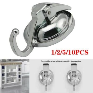UK Kitchen Bathroom Heavy Duty Large Suction Cup Hooks Snap Lever Vacuum Holder - Picture 1 of 12