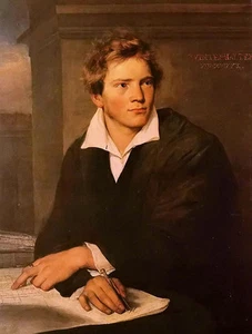Oil painting franz xavier winterhalter - portrait of a young architect by table - Picture 1 of 1