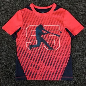 OshKosh Shirt Boys 4 Red 95 Baseball Graphic Short Sleeve Athletic School Tee - Picture 1 of 8