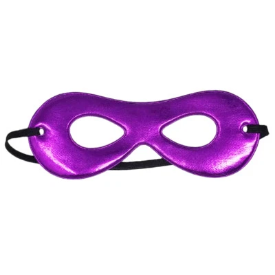 Child Shiny Purple Superhero Mask ~ KIDS HALLOWEEN COSTUME DANCE PARTY EYE MASK - Image 1 of 2